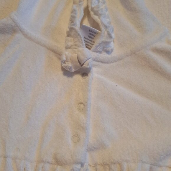 Gymboree Outlet girls size 3T swim cover up hooded, white VGUC - Picture 2 of 4
